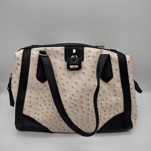 London Fog Off-white & Black Handbag Purse